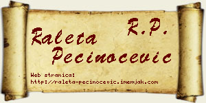 Raleta Pečinoćević vizit kartica